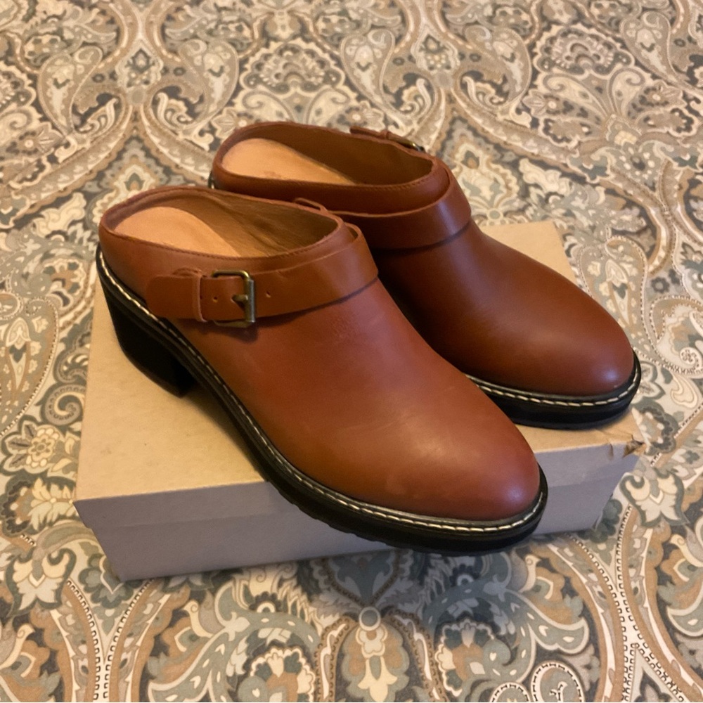NWT Madewell The Willa Convertible Strap Mule English Saddle Leather Women’s 7.5 - Picture 7 of 12